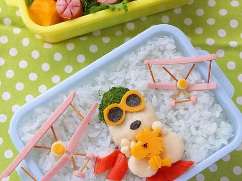 キャラ弁☆空飛ぶスヌーピーのお弁当♪